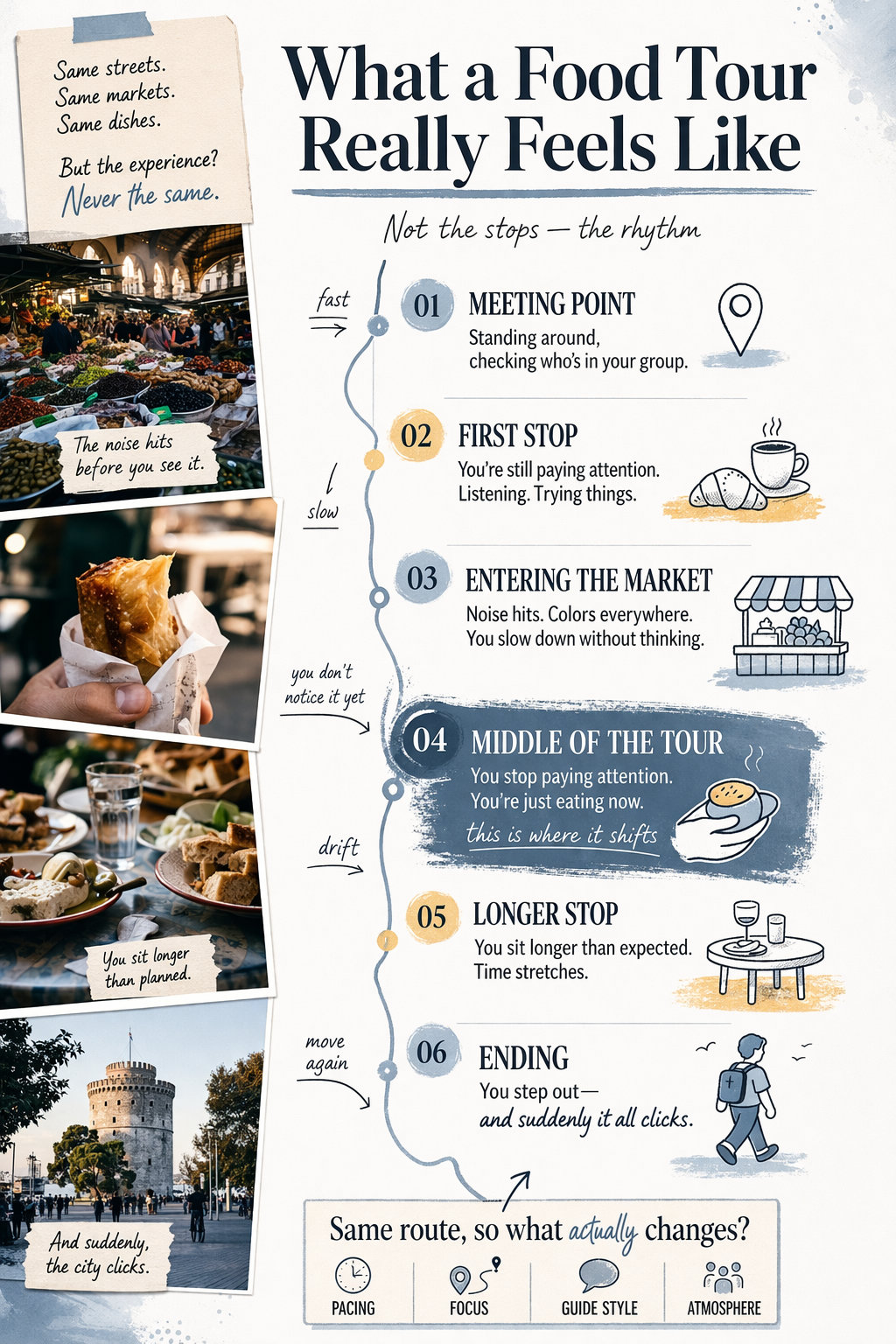 thessaloniki food tour experience timeline how food tours feel market street food tour steps pace flow